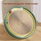 Rascador circular XXL con bolas para gatos · Resistente y sin residuos