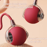 Pelota Interactiva Inteligente para Gatos - Juguete Automático con Láser y Cola, Carga USB-C, Juguete de Autogiro para el Aburrimiento