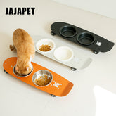 JAJAPET SkateBowl — Comedero Doble de Aluminio con Cuencos Inox 304 y Ruedas con Freno