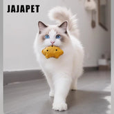 JAJAPET Juguetes Dentales de Lufa Natural para Gatos – Pack 3 (Donut, Brioche, Galleta)