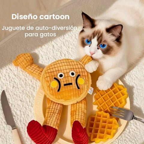Juguete para Mascotas de Gofre: Peluche con Sonido y Catnip para Perros y Gatos
