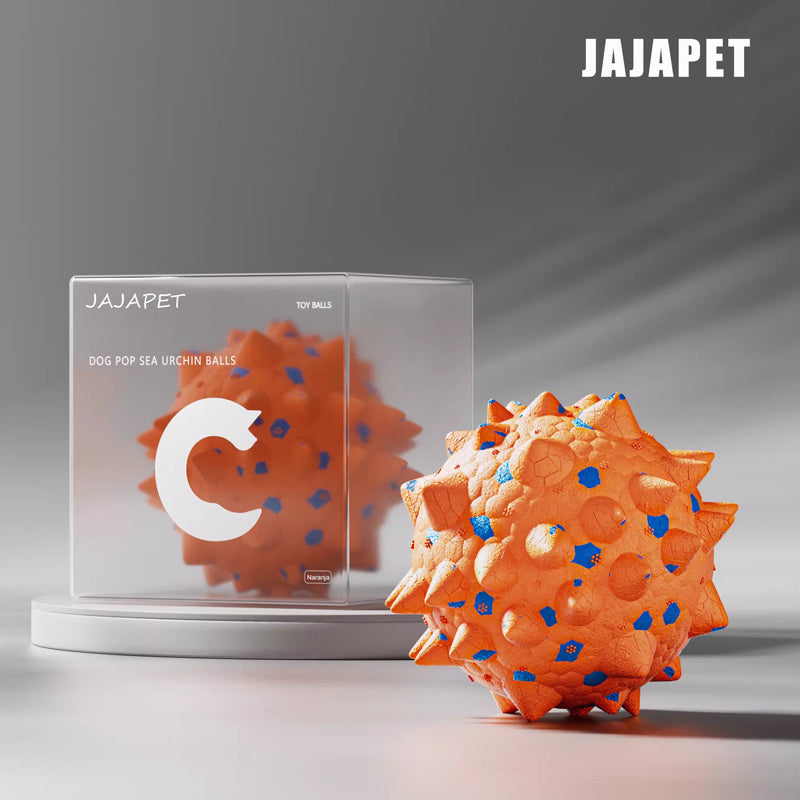 Pelota Indestructible E-TPU “Palomitas” para Perros Rebote Loco, Flotante y Limpieza Dental 360°