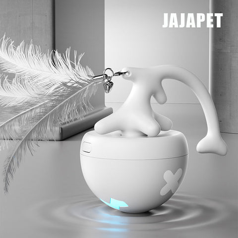 Pelota Giratoria Automática con Cola de Espina de Pescado Juguete Interactivo Inteligente para Gatos