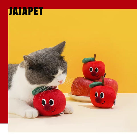 JAJAPET Juguete Manzana Felpa, Catnip & Hoja Crujiente para Gatos