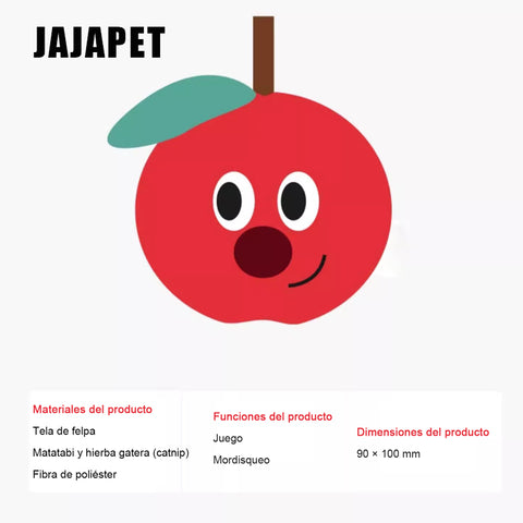 JAJAPET Juguete Manzana Felpa, Catnip & Hoja Crujiente para Gatos