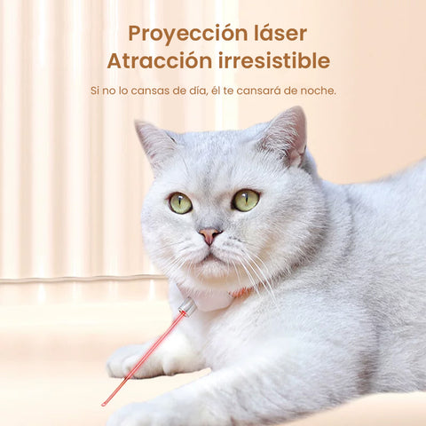 Collar Láser Inteligente para Gatos: Recargable, 2 Modos y Uso Manual | ¡Adiós al Aburrimiento!