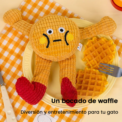 Juguete para Mascotas de Gofre: Peluche con Sonido y Catnip para Perros y Gatos