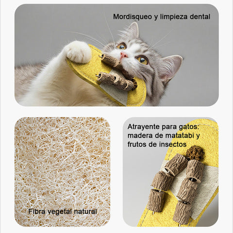Juguete Dental de Lufa “Chancla Feliz” para Gatos – Limpieza, Diversión y Bienestar 100 % Natural