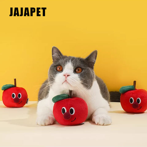 JAJAPET Juguete Manzana Felpa, Catnip & Hoja Crujiente para Gatos