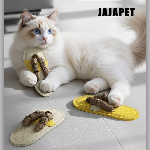 Juguete Dental de Lufa “Chancla Feliz” para Gatos – Limpieza, Diversión y Bienestar 100 % Natural