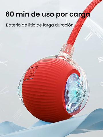 Pelota Interactiva Inteligente para Gatos - Juguete Automático con Láser y Cola, Carga USB-C, Juguete de Autogiro para el Aburrimiento