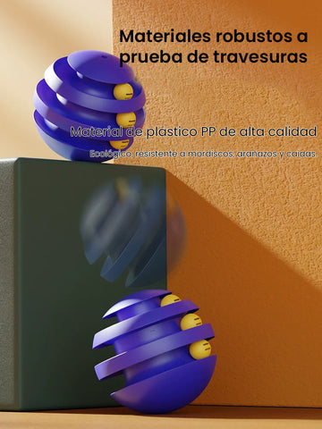 Juguete Tentetieso para Gatos: Diseño Esférico que Nunca se Cae - Diversión Giratoria de 3 Niveles