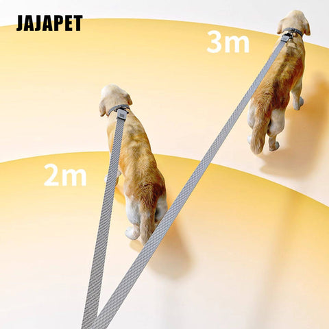 Correa Retráctil Ultraligera 3 m JAJA PET  Bloqueo con un toque, cuerda de fibra anti-tirones, paseos sin esfuerzo