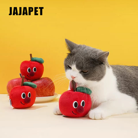 JAJAPET Juguete Manzana Felpa, Catnip & Hoja Crujiente para Gatos