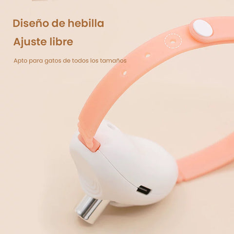 Collar Láser Inteligente para Gatos: Recargable, 2 Modos y Uso Manual | ¡Adiós al Aburrimiento!