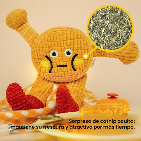 Juguete para Mascotas de Gofre: Peluche con Sonido y Catnip para Perros y Gatos