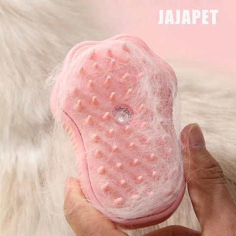 Cepillo de Masaje con Spray 3 en 1 para Gatos y Perros — Cepillado, Baño y Relajación en un Solo Paso