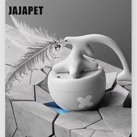 Pelota Giratoria Automática con Cola de Espina de Pescado Juguete Interactivo Inteligente para Gatos