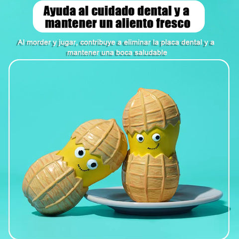 “Maní Sonriente” – Juguete de Látex Natural con Silbato para Perros