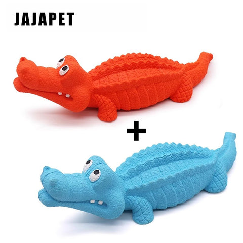 Juguete Cocodrilo de Goma con Sonido — Súper Resistente a Mordidas, Agradable Aroma a Carne