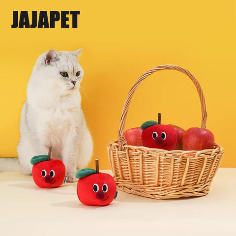 JAJAPET Juguete Manzana Felpa, Catnip & Hoja Crujiente para Gatos