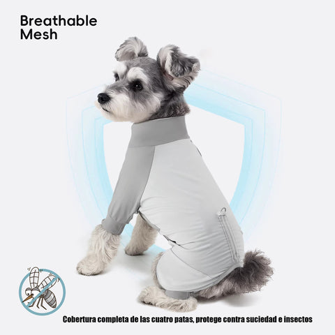 Mono Refrescante UPF 50+ para Perros, Traje 4 Patas con Enfriamiento Instantáneo y Protección Solar