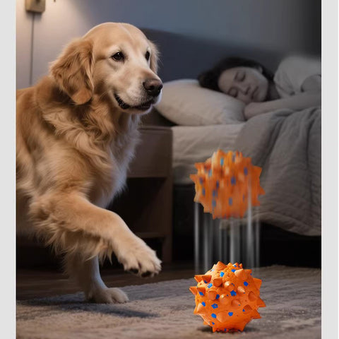 Pelota Indestructible E-TPU “Palomitas” para Perros Rebote Loco, Flotante y Limpieza Dental 360°