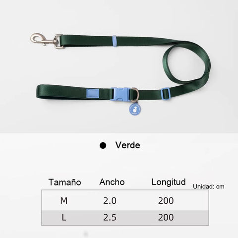 Correa 4-en-1 Manos Libres Nylon Premium, Hebilla 360° de Aluminio, Ajuste 120-200 cm para Paseos Sin Esfuerzo