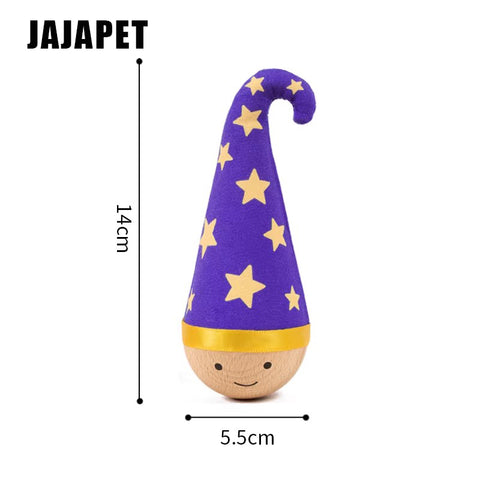 Muñeco Tentetieso de Haya con Catnip y Plumas JAJAPET | WobbleWood Interactivo para Gatos