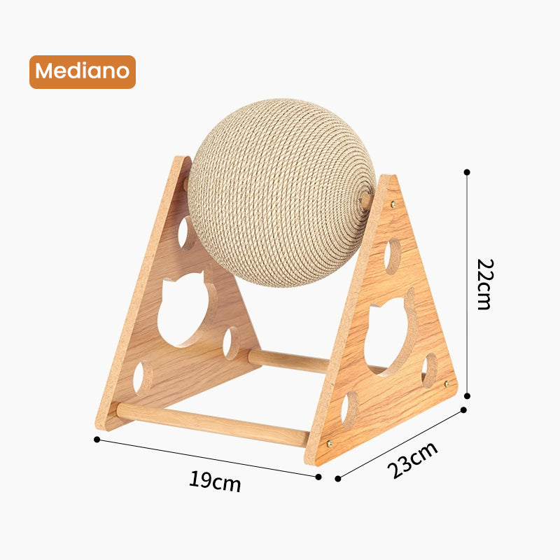 Cat Scratching Ball with Sisal – Vertical Cat Scratch Board & Play Center