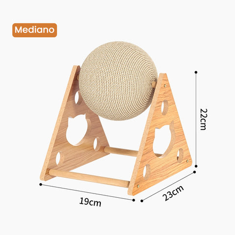 Cat Scratching Ball with Sisal – Vertical Cat Scratch Board & Play Center