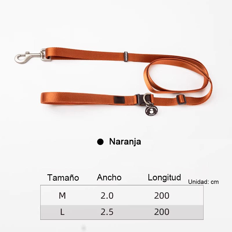 Correa 4-en-1 Manos Libres Nylon Premium, Hebilla 360° de Aluminio, Ajuste 120-200 cm para Paseos Sin Esfuerzo