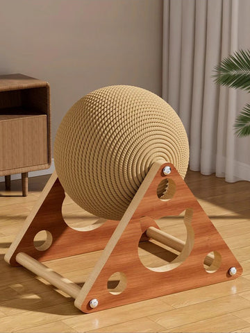 Cat Scratching Ball with Sisal – Vertical Cat Scratch Board & Play Center