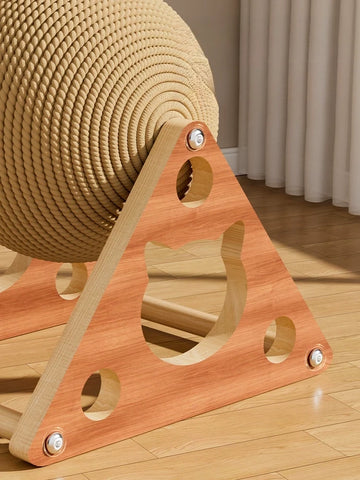 Cat Scratching Ball with Sisal – Vertical Cat Scratch Board & Play Center